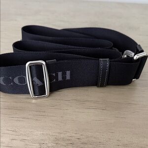 Coach Black Belt Bag for crossbody back silver hardware